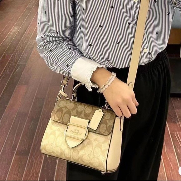 Coach Morgan Signature Canvas Messenger Crossbody Bag - Picture 6 of 16